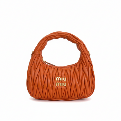 Miu Miu Wander Matelassé Nappa Leather Hobo Bag