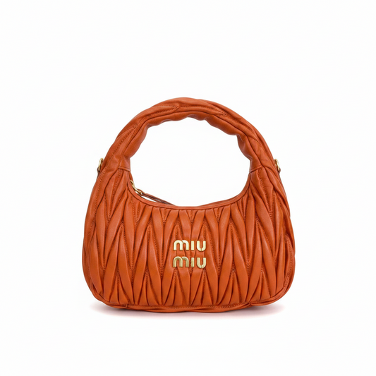 Miu Miu Wander Matelassé Nappa Leather Hobo Bag