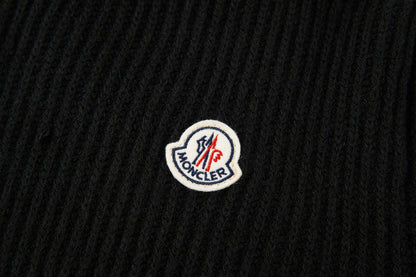 Moncler Logo Rib Wool Turtleneck "Black"