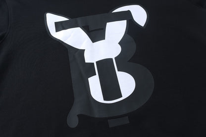 Burberry Rabbit Logo Print Hoodie "Black"