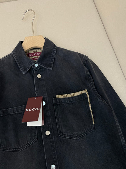 Gucci Washed Cotton Denim Shirt