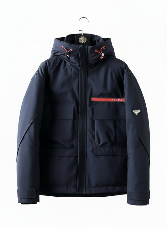 Prada Down Coat Jacket "Navy Blue"