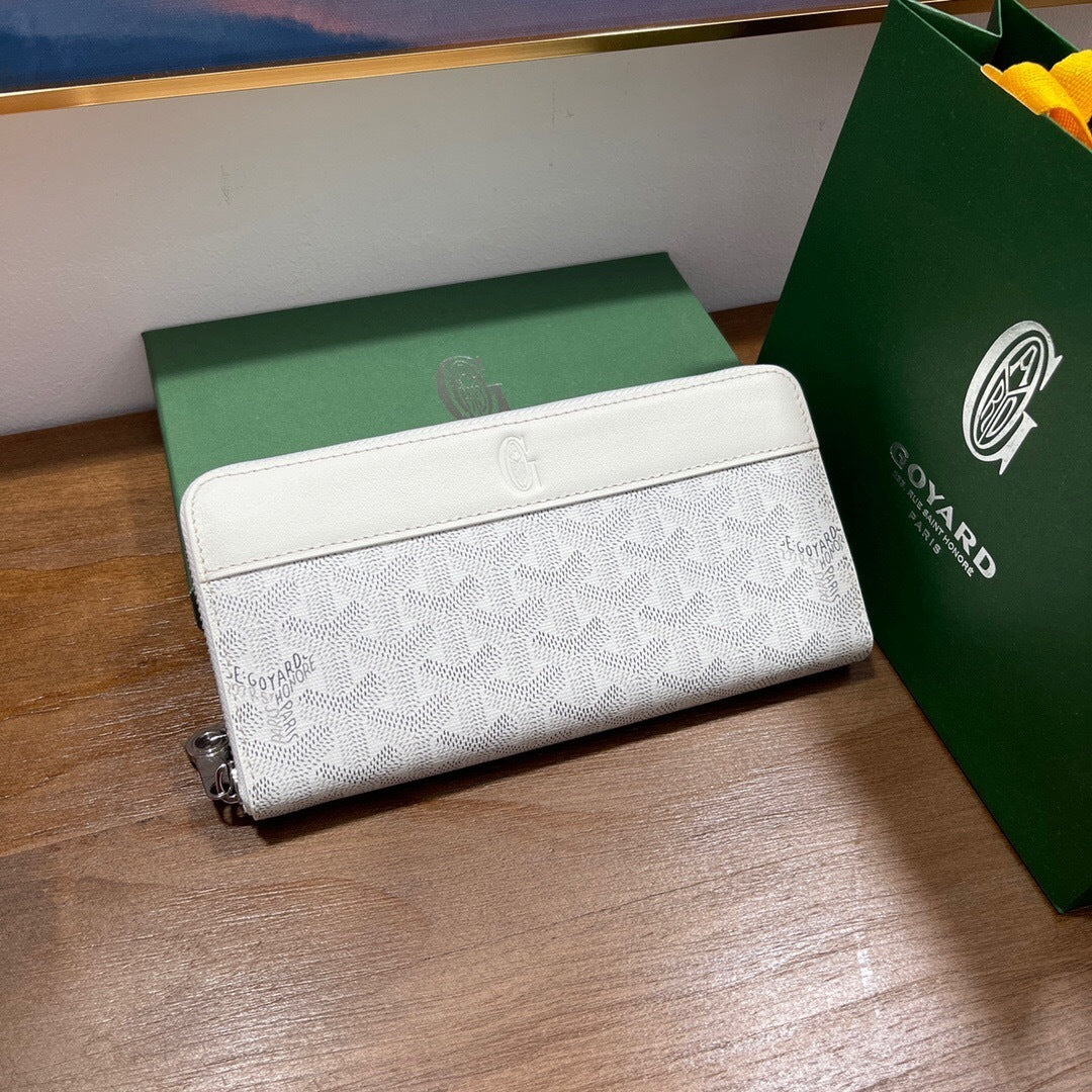 Goyard Matignon GM Wallet "White"