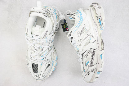 Balenciaga Track "White-Blue Graffiti"