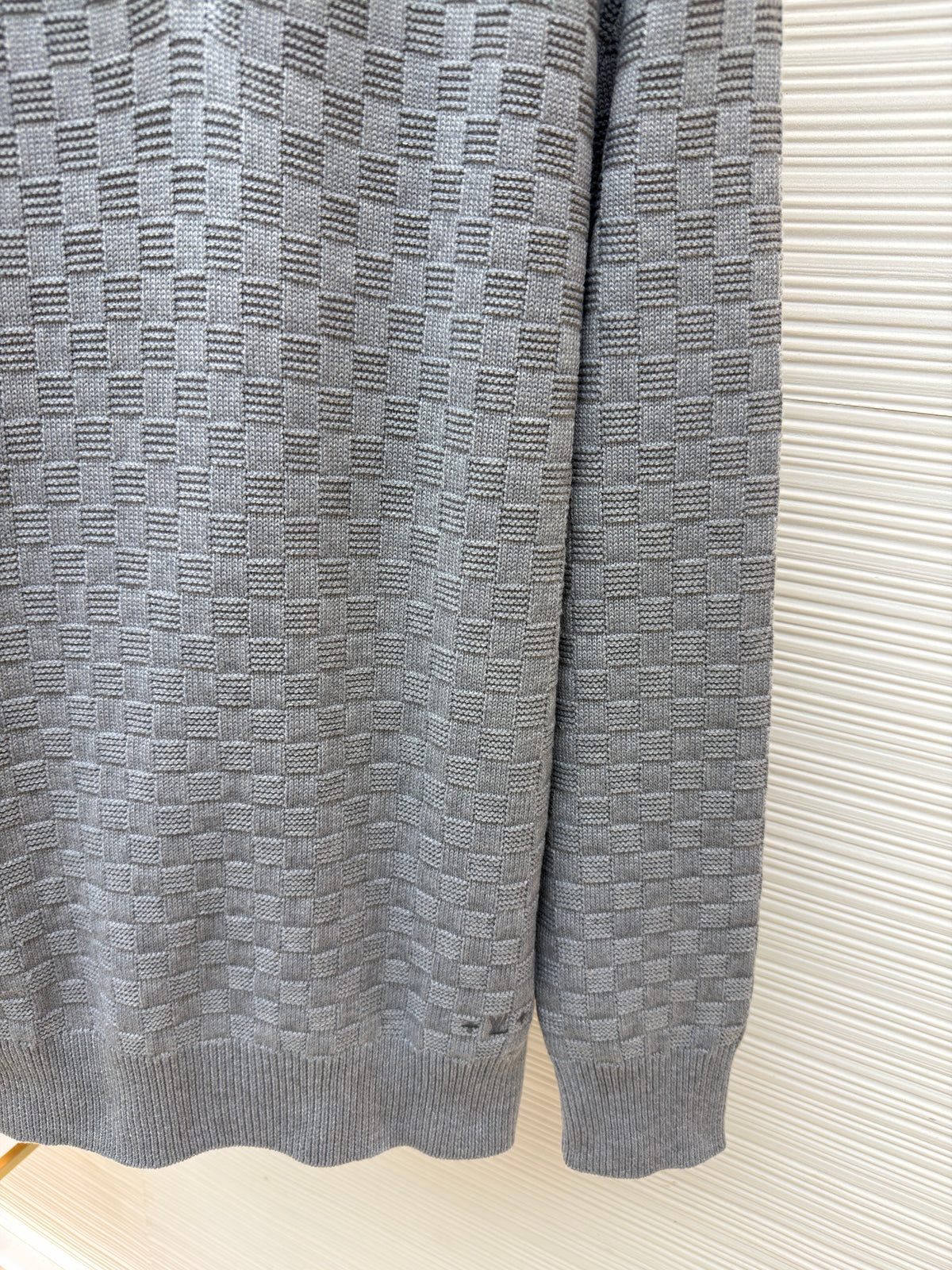 Louis Vuitton Cashmere-Wool Blend Half-Zip Pullover "Gray"