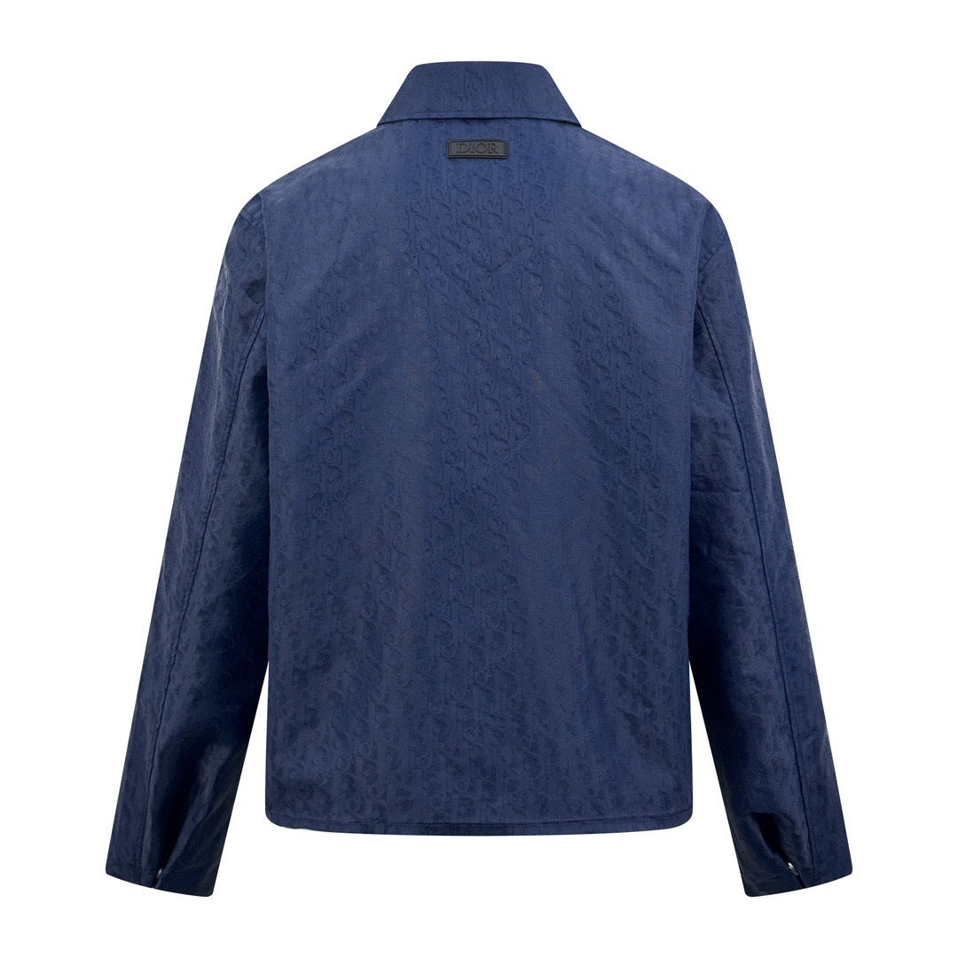 Dior Oblique Blouson Jacket "Blue Technical Jacquard"