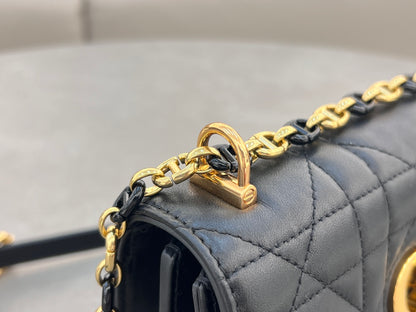 Dior Miss Caro Mini Bag "Black Macrocannage Lambskin"