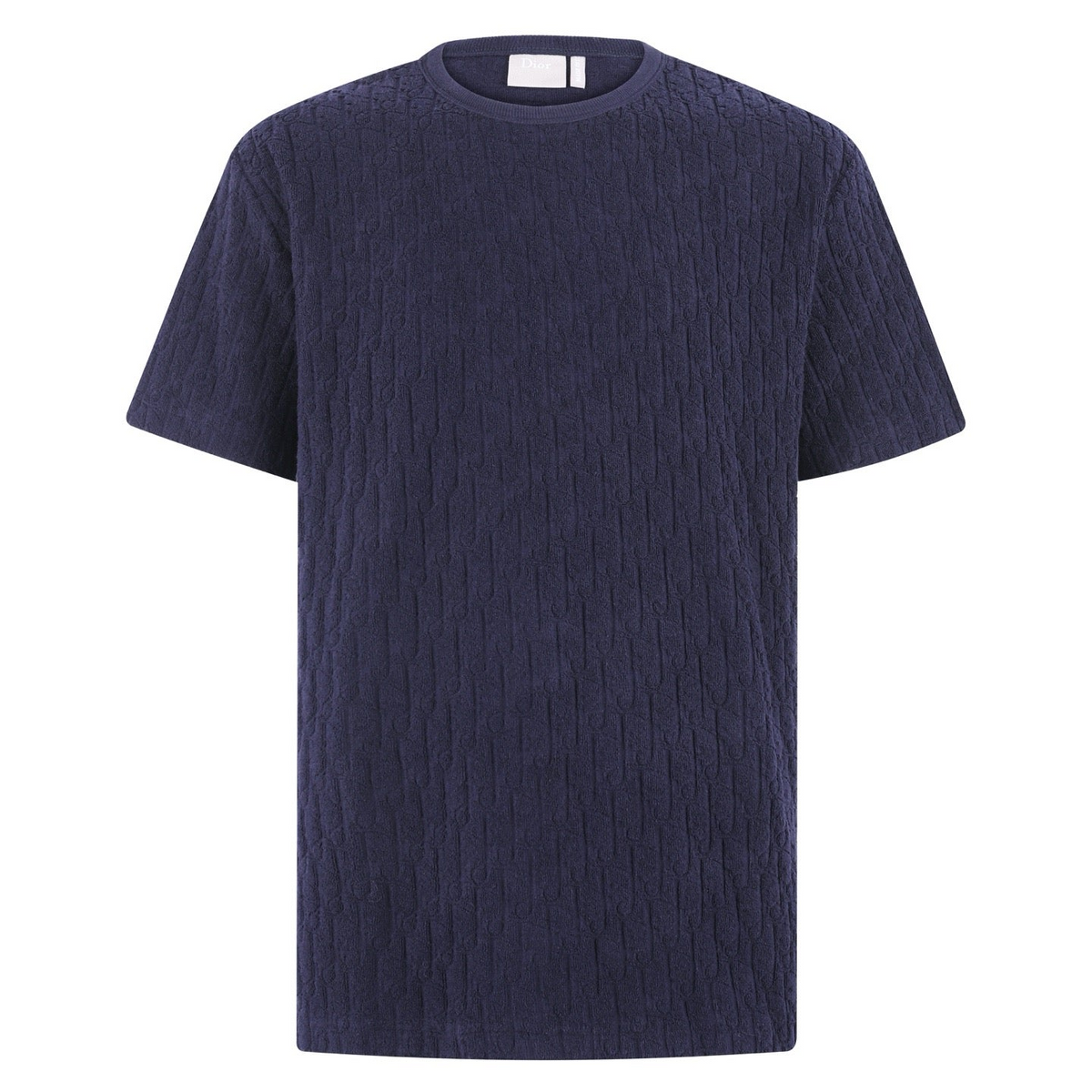 Dior Oblique T-Shirt "Navy Blue Terry Cotton"