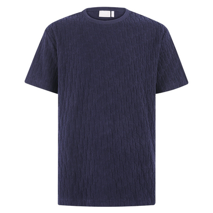 Dior Oblique T-Shirt "Navy Blue Terry Cotton"