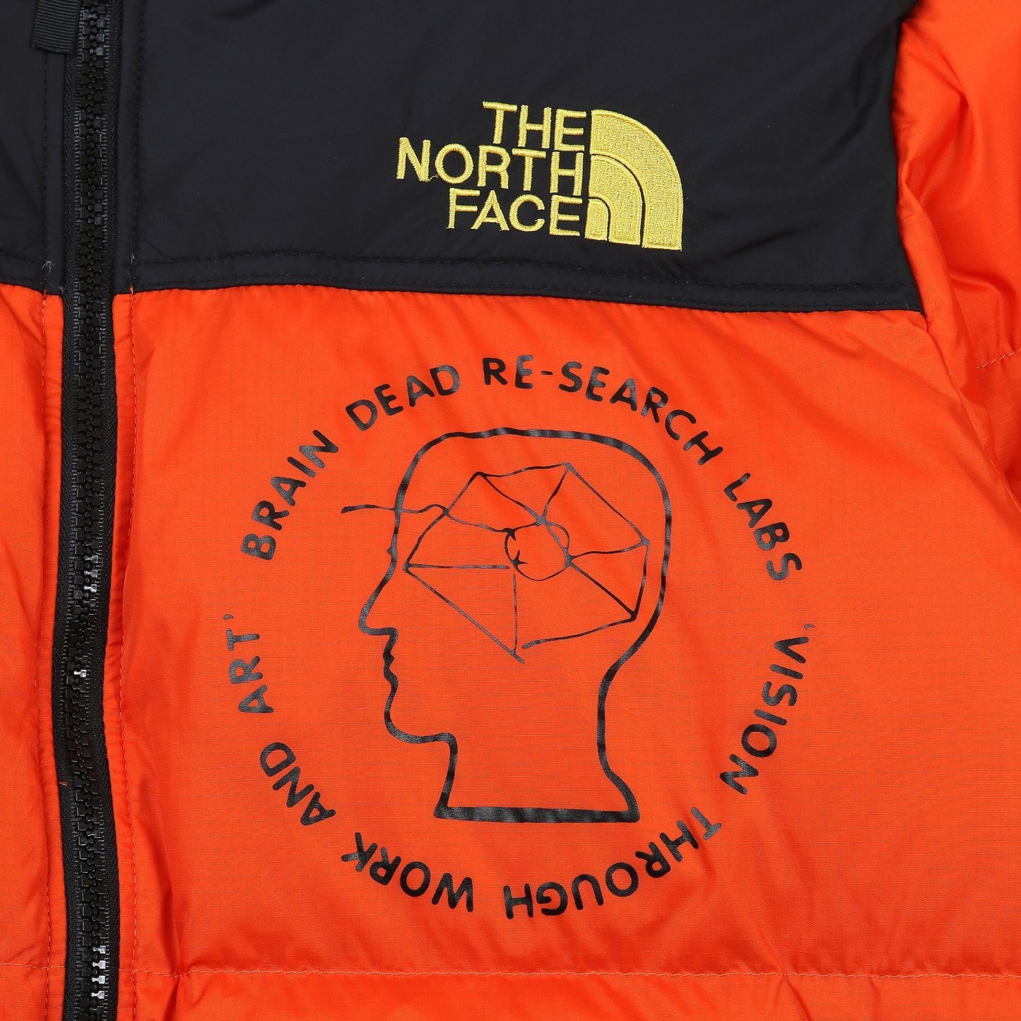Brain Dead x The North Face Down Jacket "Orange-Black"