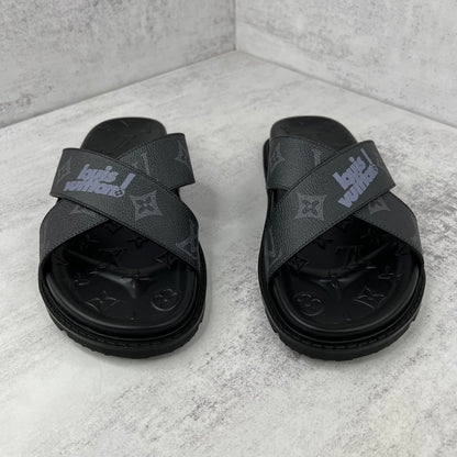 Louis Vuitton Slides "Black-Grey"