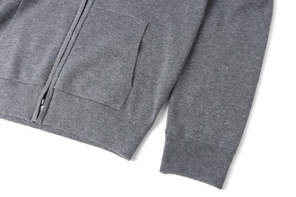 Burberry Cashmere Blend Zip Hoodie "Grey"
