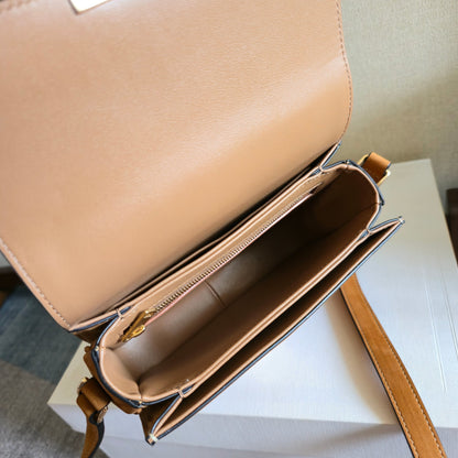 Celine Teen Triomphe Bag in Nubuck Calfskin "Camel"