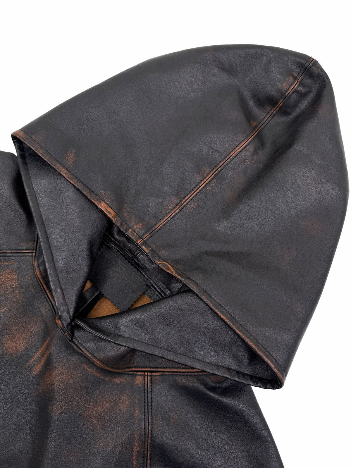 Prada Nappa Leather Hoodie "Black"