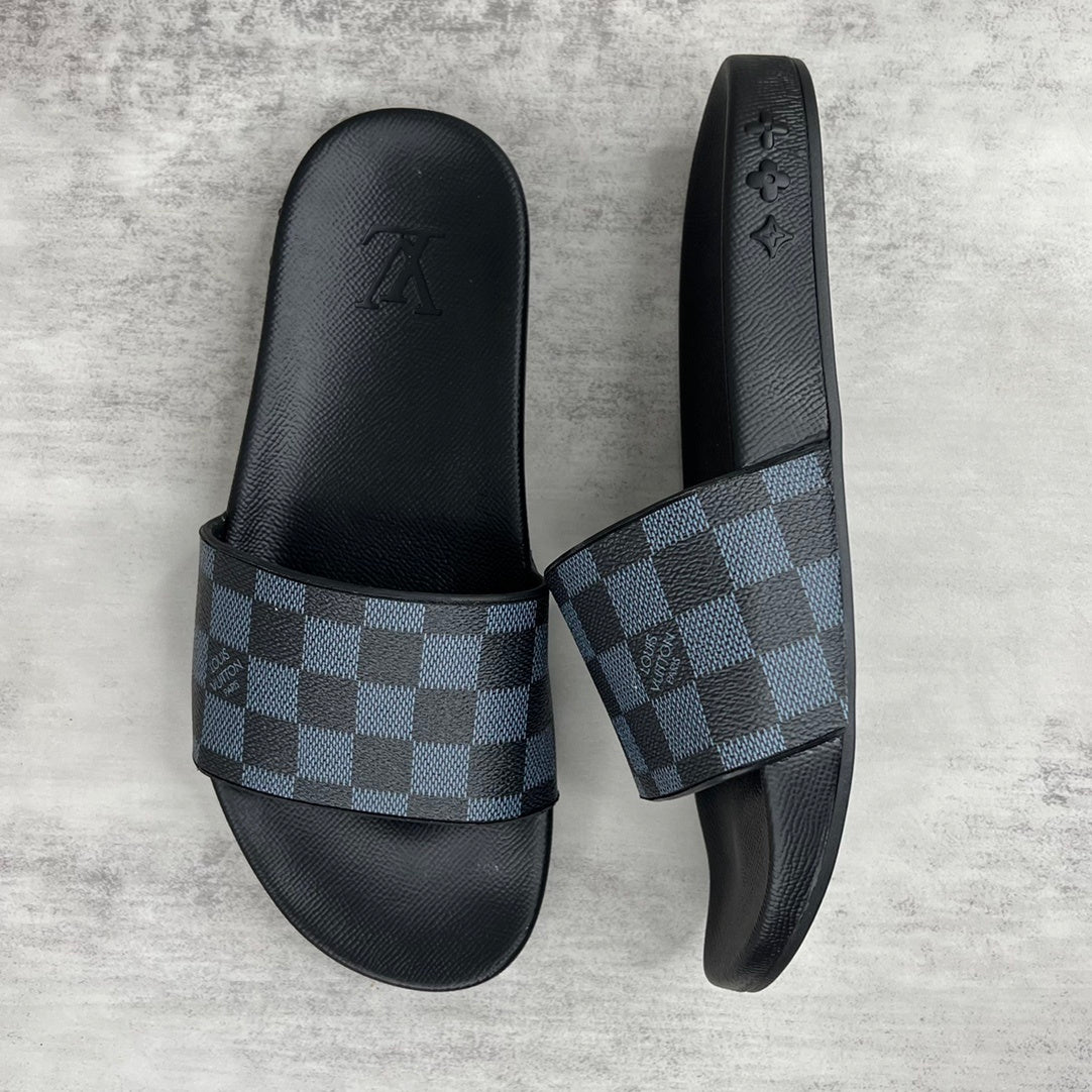 Louis Vuitton Slides "Black-Grey"