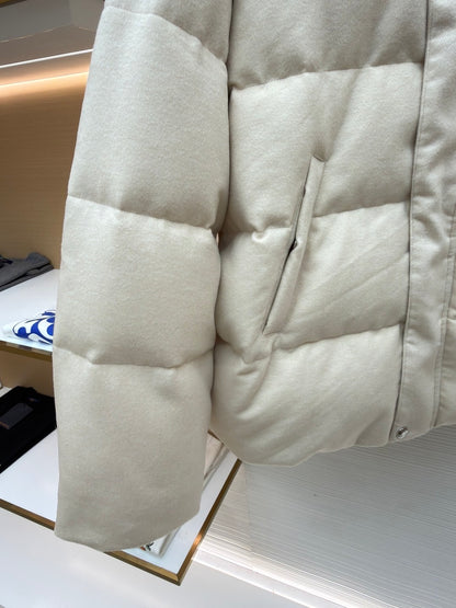 Loro Piana Cashmere Jools Puffer Jacket "White"