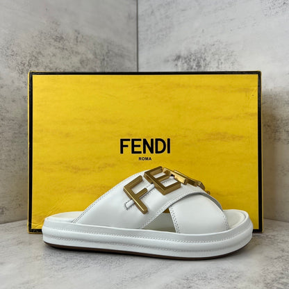 Fendi Slides "White"