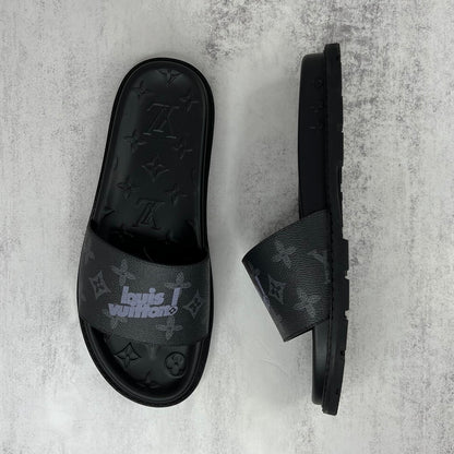 Louis Vuitton Slides "Black-Grey"