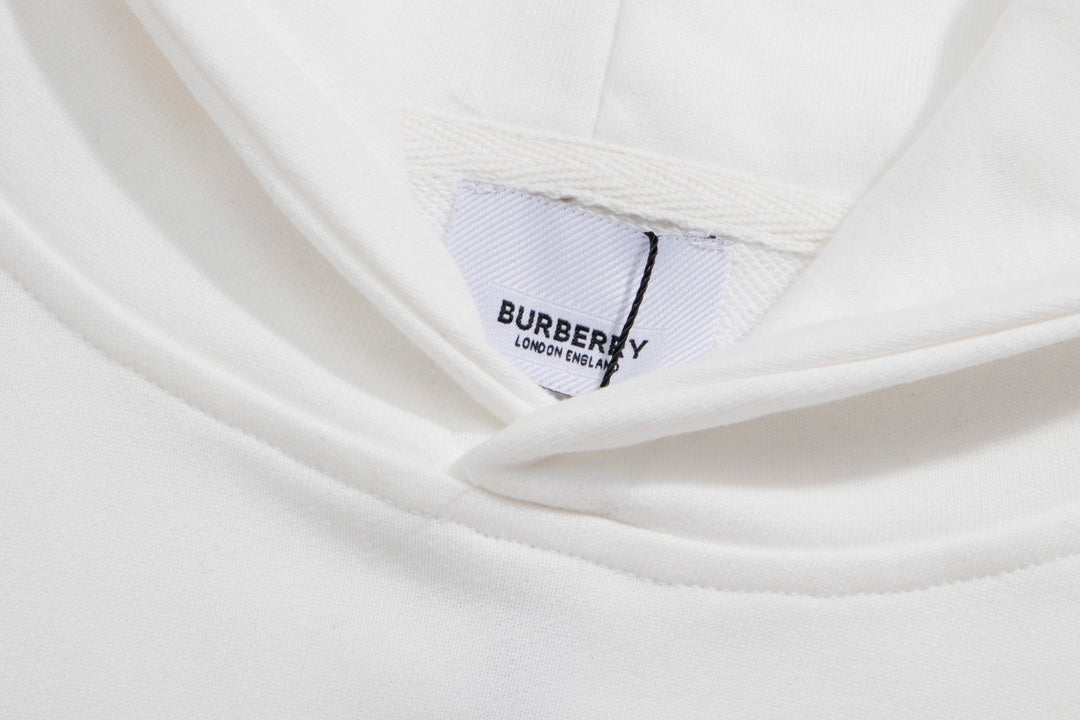 Burberry Logo Print Hoodie "White"