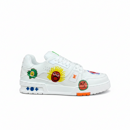 Louis Vuitton x Yayoi Kasuma LV Trainers "White Faces"
