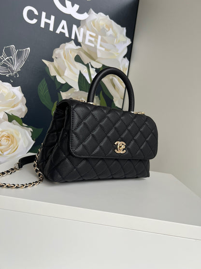 Chanel Cavier Leather Large Flap Bag With Top Handle