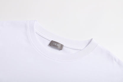 Dior x Lewis Hamilton Embroidered T-Shirt "White Cotton Jersey"