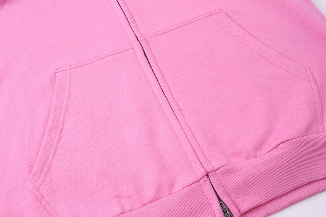 Balenciaga Zip-Up Hoodie "Pink-Red"