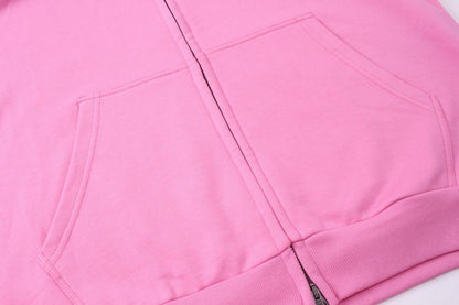 Balenciaga Zip-Up Hoodie "Pink-Red"