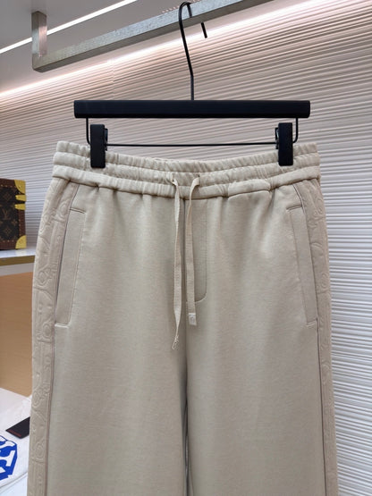 Dior Oblique Track Pants "Beige Cotton-Blend Jersey"