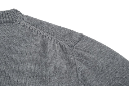 Prada Embroidered Logo Sweater "Grey"