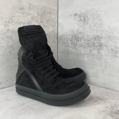 Rick Owens Geobasket "Black Suede"