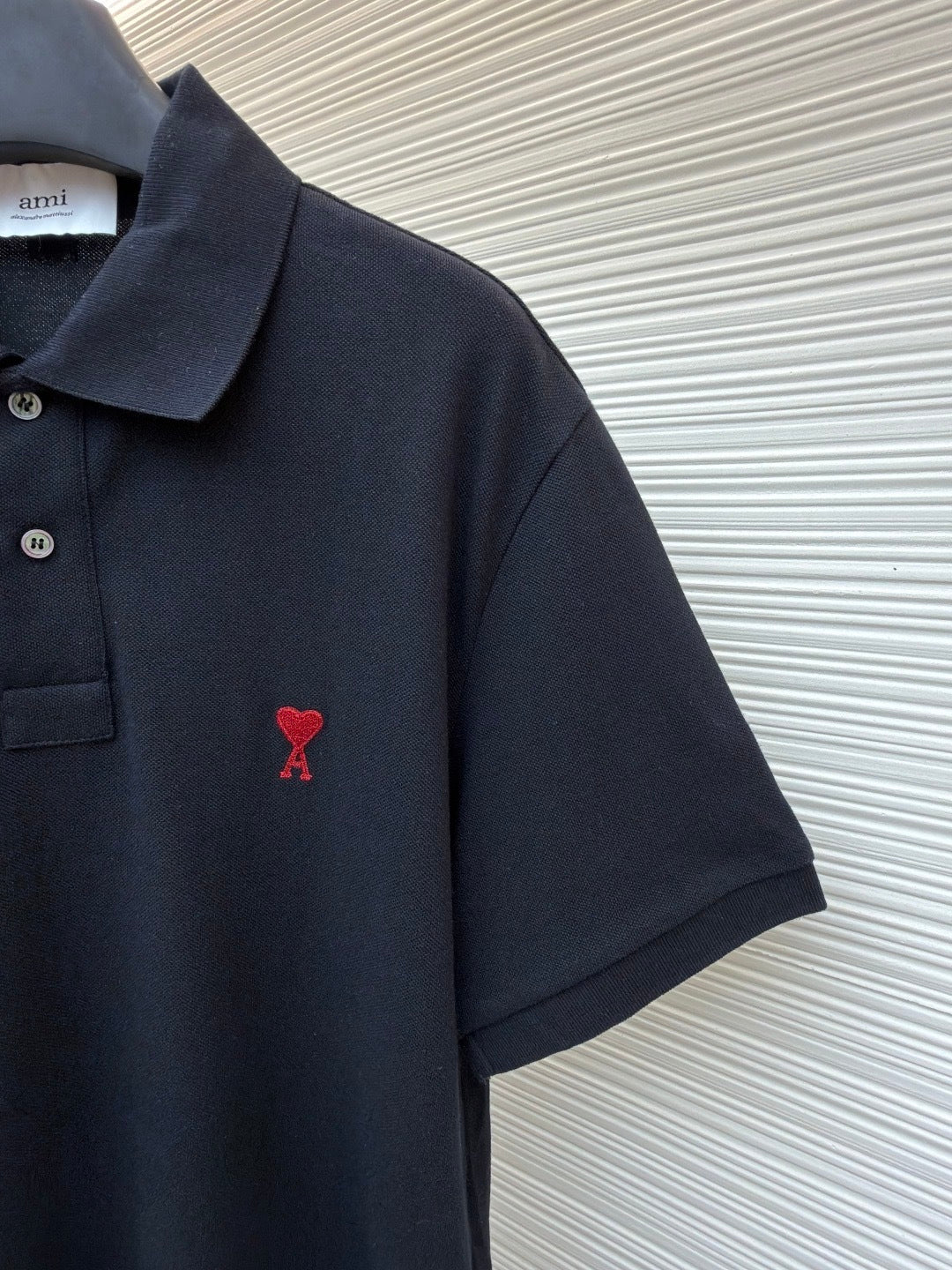 Ami Paris Polo T-Shirt "Black"