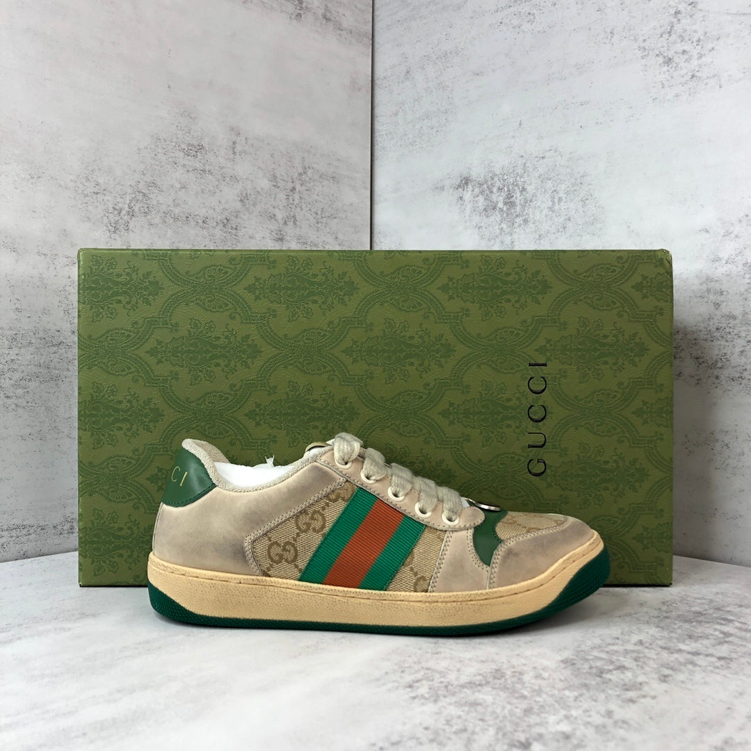 Gucci Screener "Distressed Beige-Green"