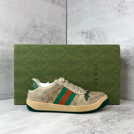 Gucci Screener "Distressed Beige-Green"