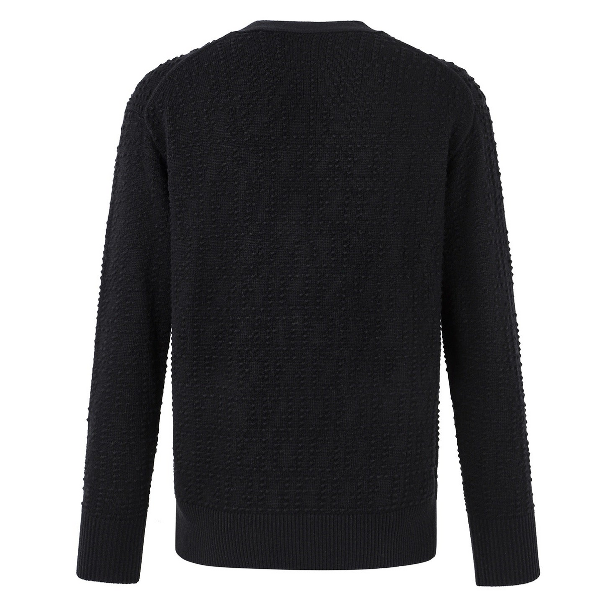 Fendi Black FF Cashmere and Wool Blend Cardigan "Black"