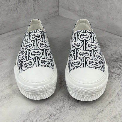 Burberry Slip-On "White-Black Monogram"