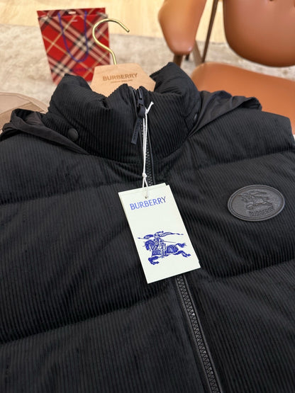 Burberry Corduroy Puffer Gilet "Black"