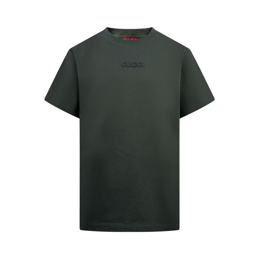 Gucci Logo Embroidered T-Shirt "Dark Green"