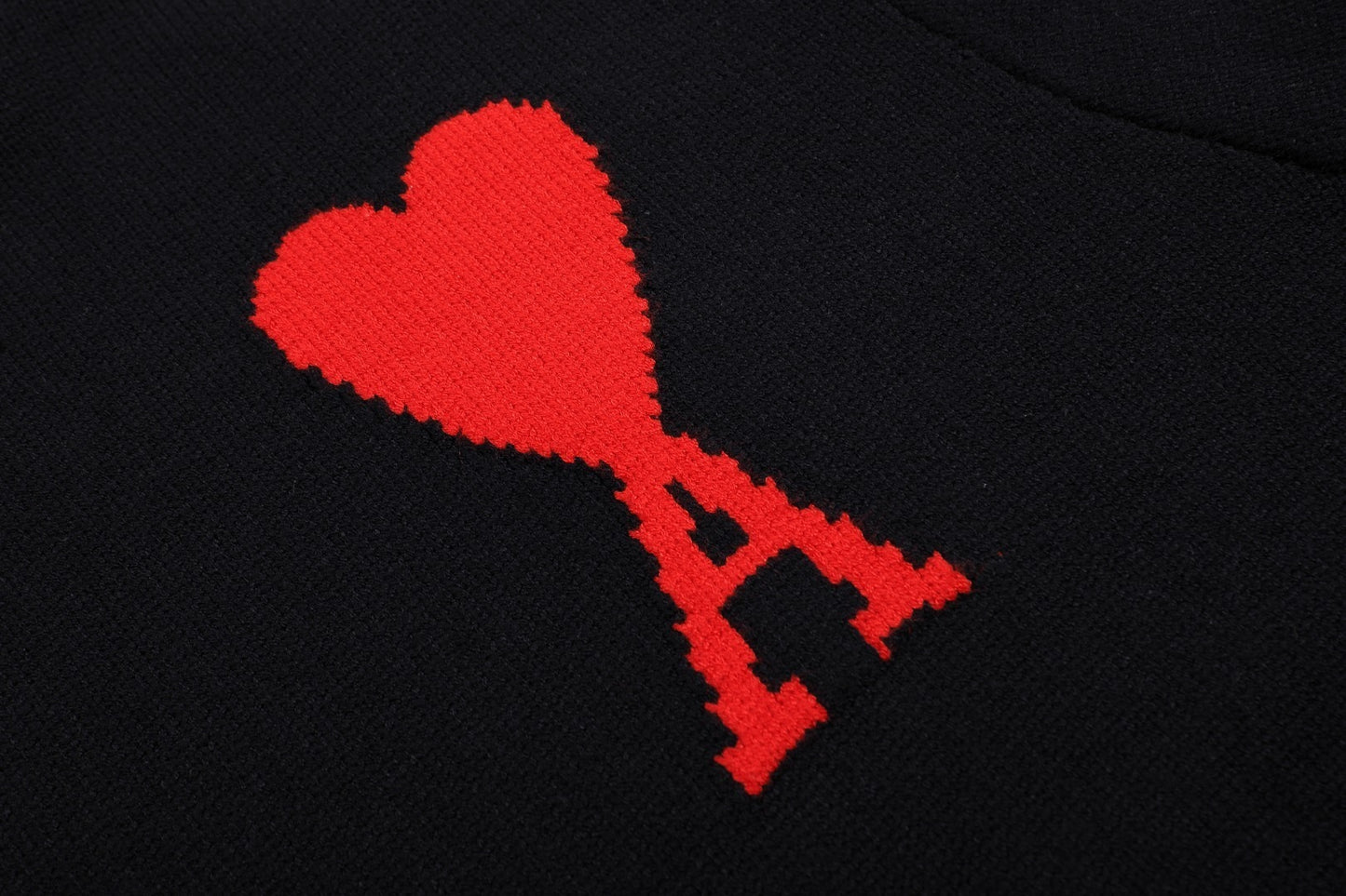 Ami Paris Ami De Coeur Hoodie "Black"