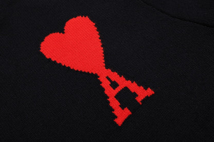 Ami Paris Ami De Coeur Hoodie "Black"