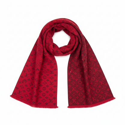 Louis Vuitton Classic Monogram Scarf "Red"