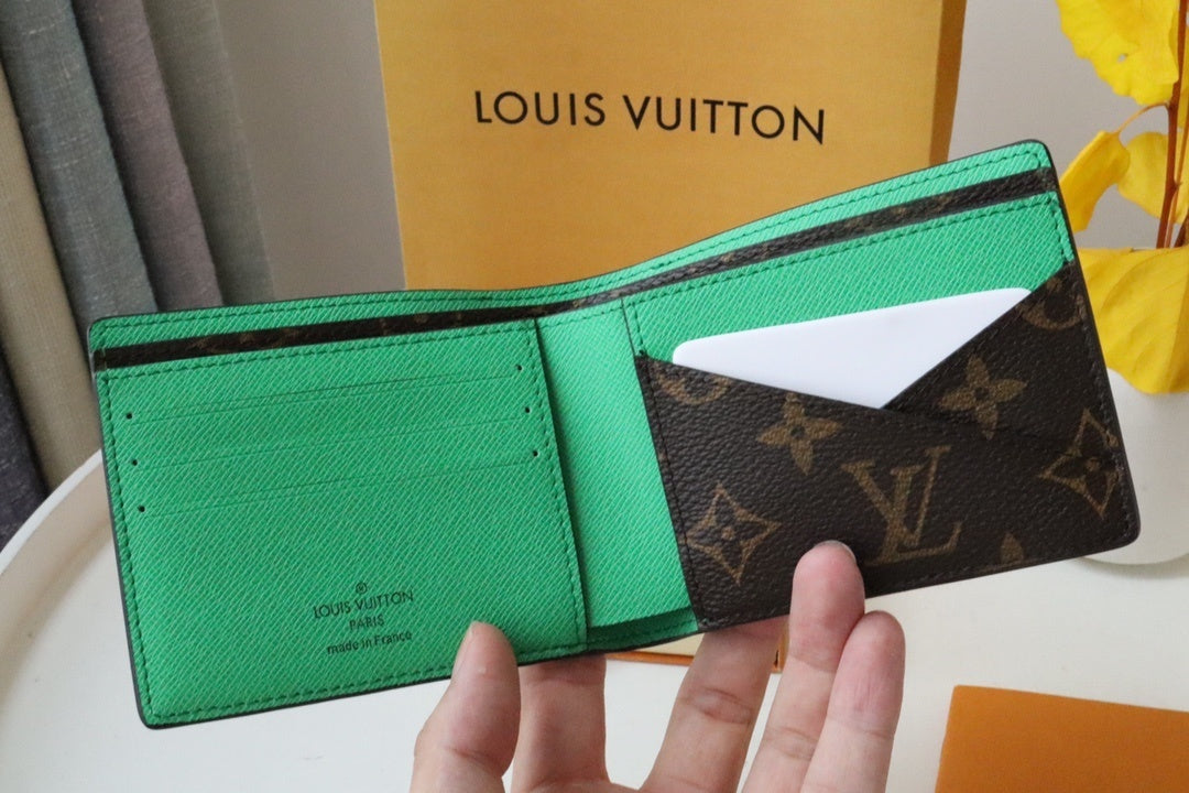 Louis Vuitton Multiple Wallet "Monogram Macassar Canvas"