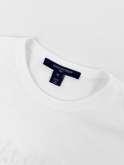 Louis Vuitton Signature Embroidery T-Shirt "White"