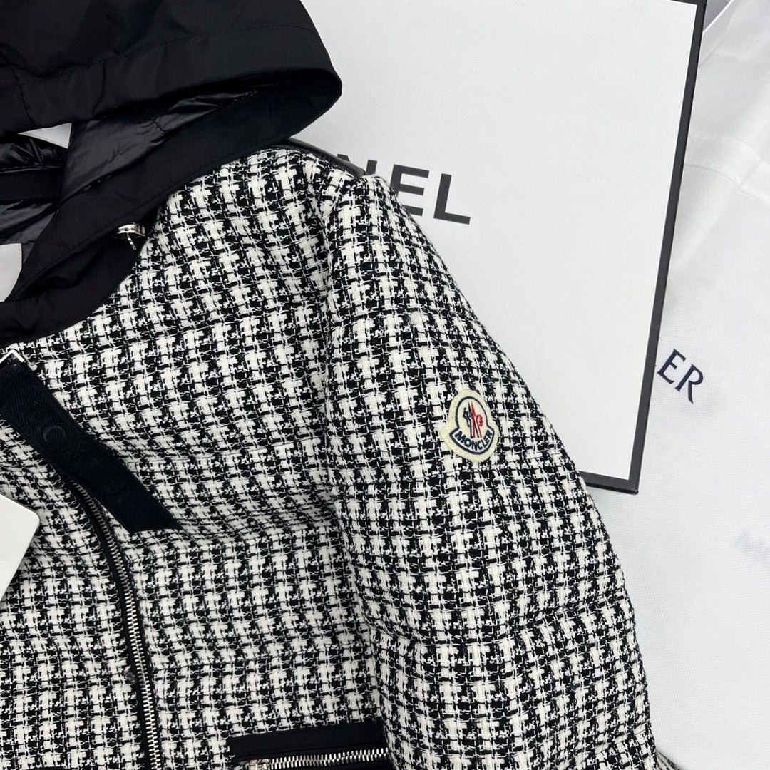 Moncler Remonay Tweed Down Jacket "Black"