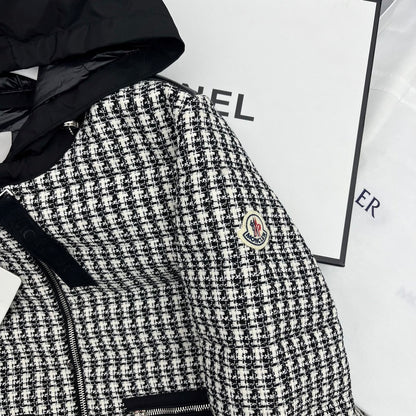 Moncler Remonay Tweed Down Jacket "Black"