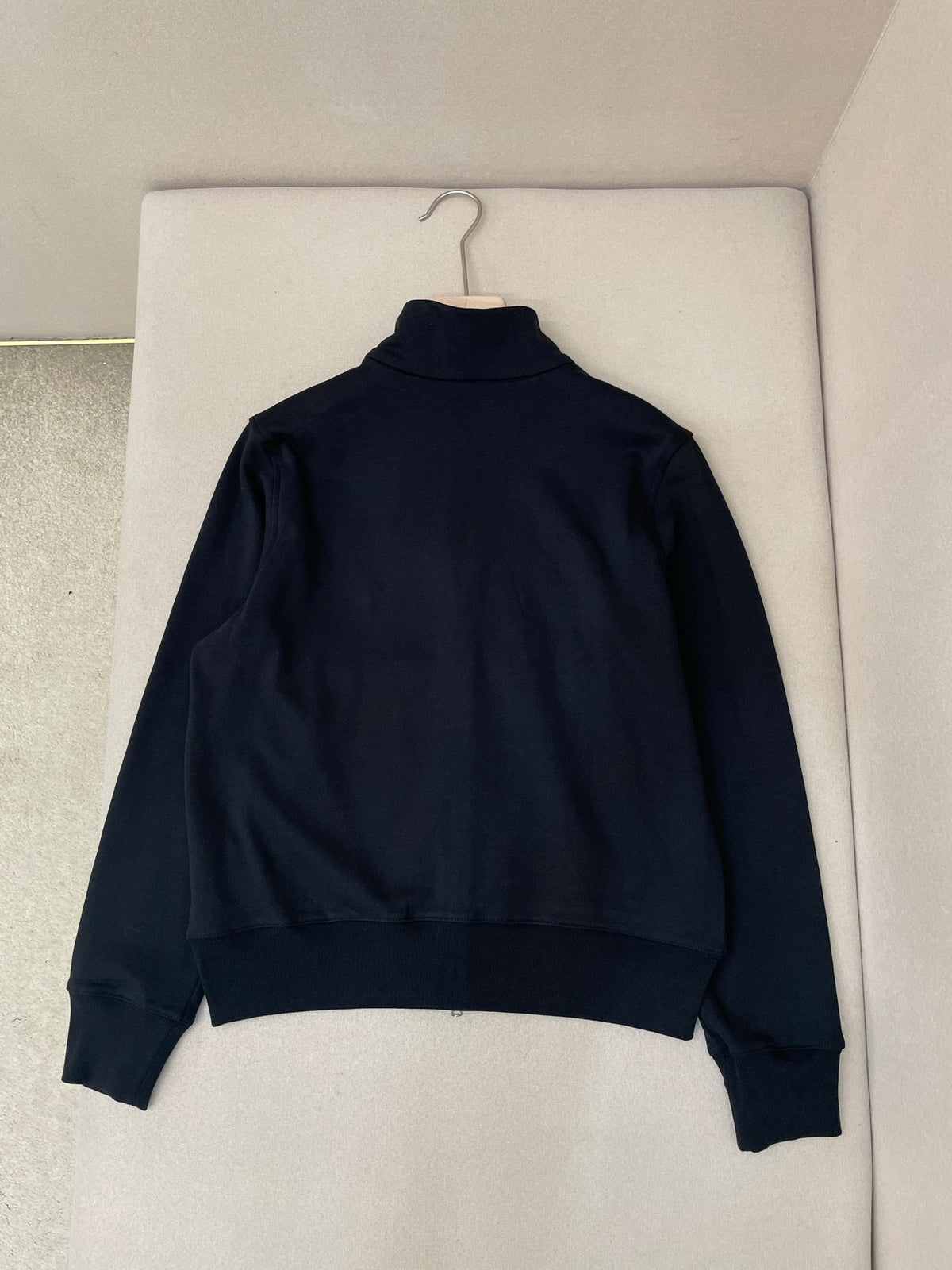 Gucci Brushed Cotton Jersey Zip Sweatshirt "Black"