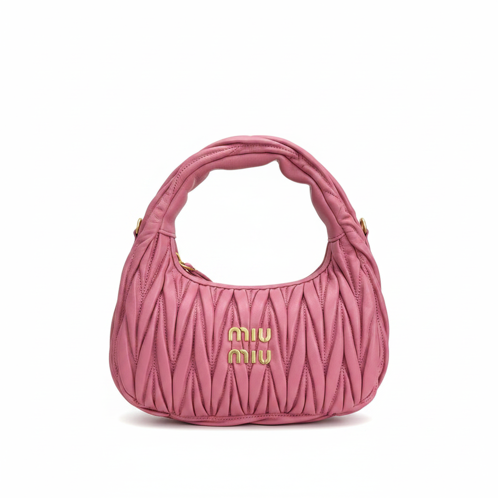 Miu Miu Wander Matelassé Nappa Leather Hobo Bag