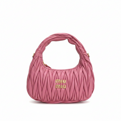 Miu Miu Wander Matelassé Nappa Leather Hobo Bag