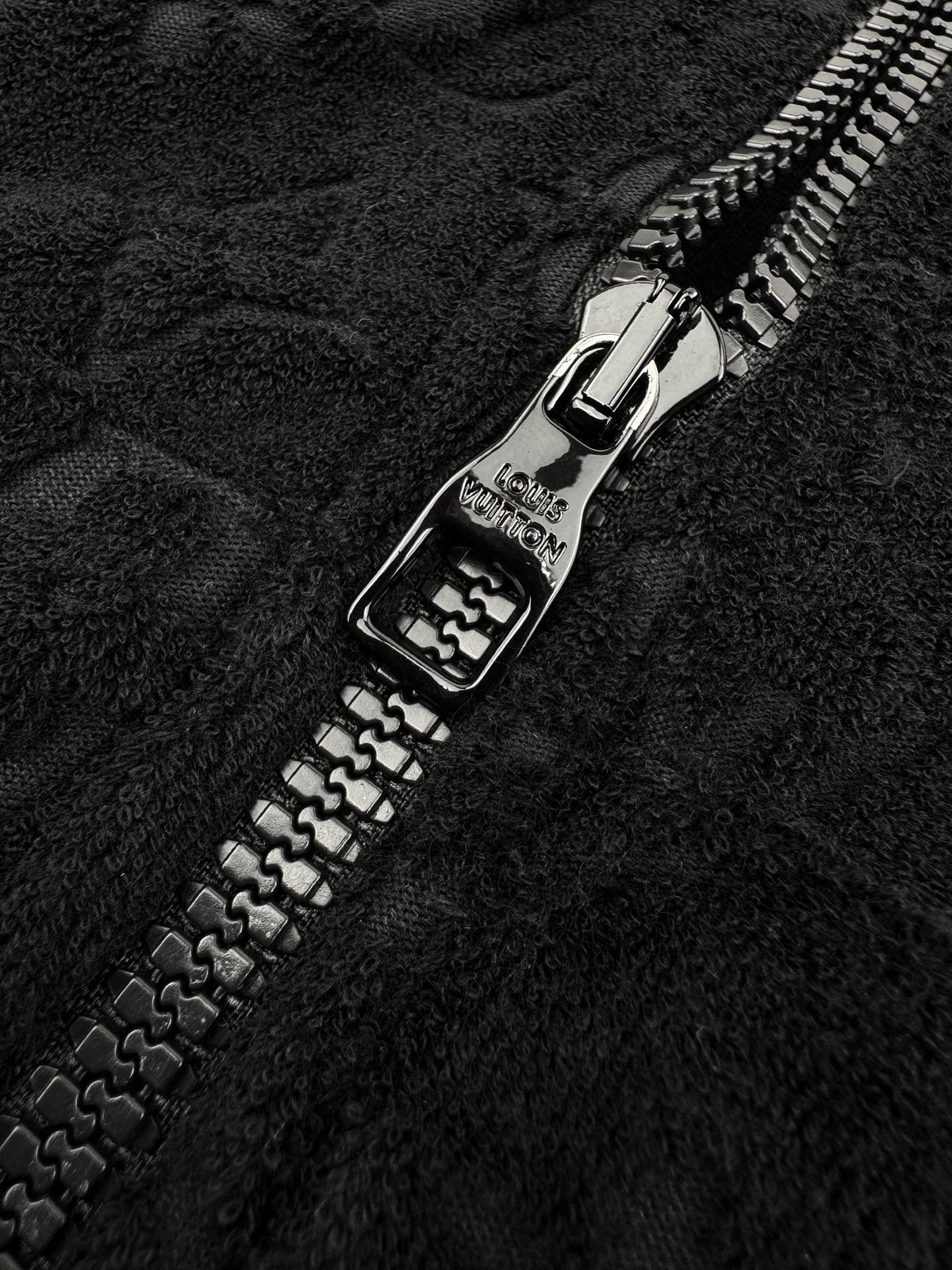 Louis Vuitton Monogram French Terry Zip-Through Hoodie "Black"