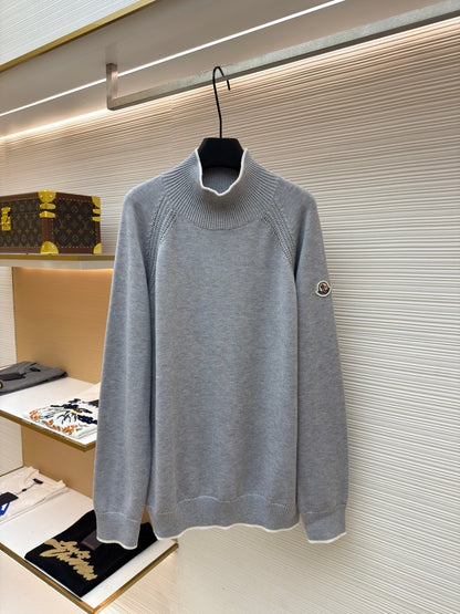 Moncler Alpaca & Wool Blend Turtleneck Sweater "Grey"